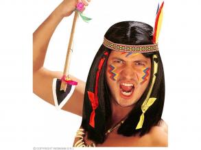 Cheyenne indián férfi paróka+fejdísz