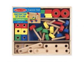 Csavarozható fa építőjáték dobozban - Melissa & Doug