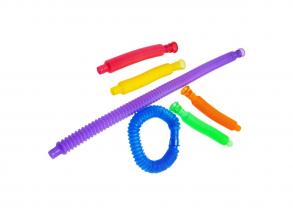 Színes rugalmas harmonika csövek, 6 db