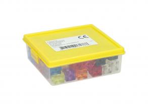 Átlátszó összekötő kocka építőelemek  75 db tárolódobozban