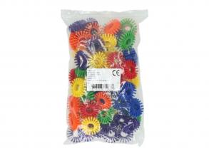 Színes fogaskerekes építőlemezek  72 db