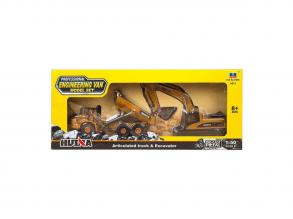 Fém építőipari járművek  2 részes, méretarány 1:50