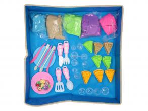 Playsand homok torták és desszertek szett játékszőnyeggel, 1 kg
