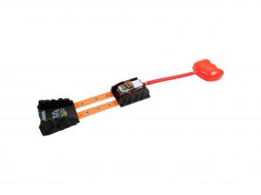 Sűrített levegős autós startpálya, autóval és pumpával