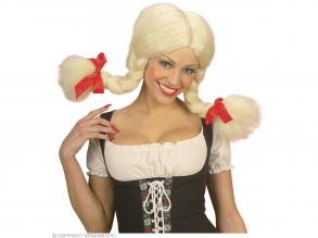 Heidi fonott copfos paróka, szőke