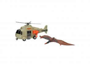 Helikopter dinoszaurusszal  fényekkel és hangokkal, 34 x 28 x 20 cm