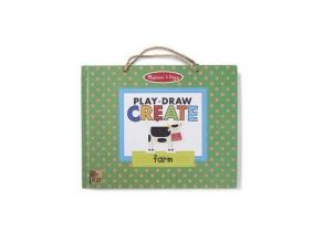 Melissa & Doug Kreatív játék, Letörölhető rajzoló és mágneses játékkészlet - Farm
