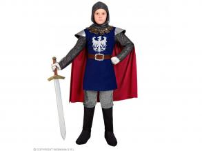 Lovag kék piros színben fiú jelmez