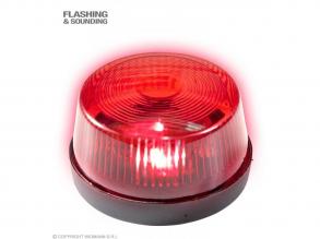 Figyelmeztető lámpa, piros, 7x4 cm