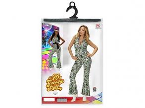 70 es évek retró kezeslábas hullám mintával női jelmez