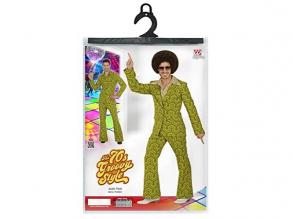 70 es évek retró öltöny tapéta mintával férfi jelmez