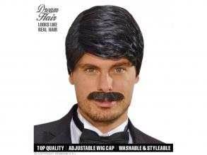 Playboy paróka és szakáll, fekete, dobozos