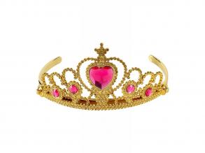 Arany korona pink kristályokkal