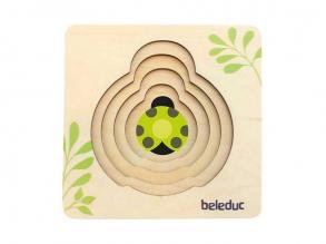 Beleduc fa réteges puzzle katicabogár
