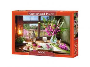 Csendélet lila virágokkal 1000db-os puzzle - Castorland