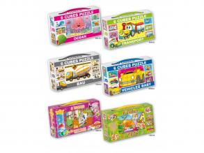 Mini kockapuzzle 6db-os több változatban
