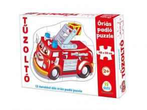 Tűzoltóautó óriás padló puzzle 12db-os