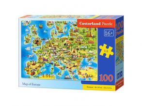 Európa térképe 100db-os puzzle - Castorland