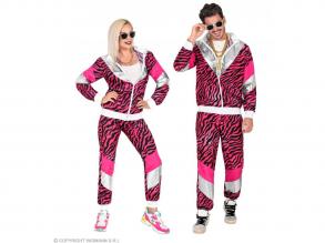 80-as évek tigrismintás tréning szett - pink unisex felnőtt jelmez