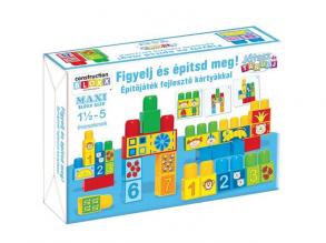 Játssz és tanulj!: Figyelj és építsd meg! Építőjáték fejlesztő kártyákkal - D-Toys