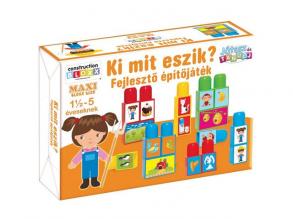 Játssz és tanulj!: Ki mit eszik? Fejlesztő építőjáték - D-Toys