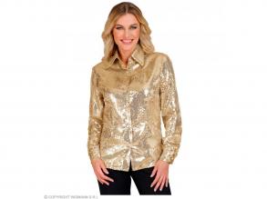 Party csillogó blúz arany színű női jelmez