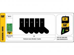 Caterpillar Business 5 pár férfi fekete színű zokni