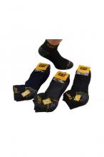 Caterpillar 3 pár rövid munkazokni unisex fekete színű