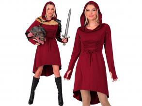 Középkori / gótikus piros fűzős ruha női jelmez