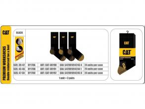 Premium Munkazokni-Dy178B Caterpillar unisex zokni fekete 43-46-os méretű