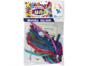 Színes modellező lufik 15db-os csomag