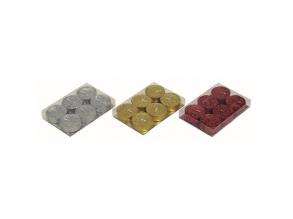 Karácsonyi 4cm teamécses (6db/csomag)