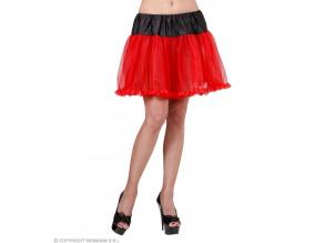 Piros, fekete szoknya, 45 cm női jelmez