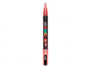 Uni Posca PC3M csillámos piros festékfilc  kerek hegyű, 1,3 mm-ig