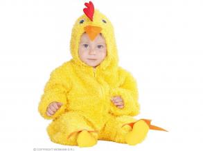 Tyúkocska overál és kapucni unisex gyermek jelmez fehér vagy sárga színben