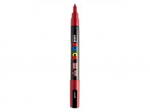 Uni Posca PC3M festékfilc, sötétpiros  kerek hegy, 1,3 mm-ig