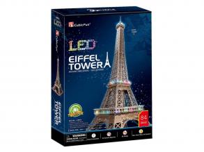 Cubic Fun 3D puzzle Eiffel-torony LED-es világítással