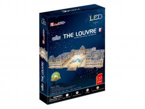 3D puzzle: Louvre, LED-es világítással, 137 részes, 33 x 22 x 6 cm