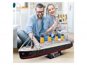 Kockás 3D-puzzle Titanic LED-es világítással