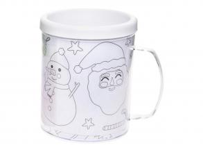 Karácsonyi szinezehető bögre