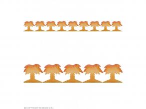 Pálmafás kültéri party girland dekoráció, 3 méteres, poliészter