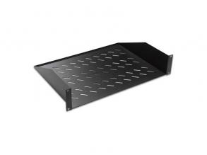 Lande LN-RAF-RMO-1U25-BL 19" 250 mm mély 2 ponton rögzíthető fekete tálca