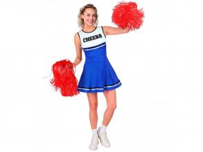 Cheerleader kék női jelmez