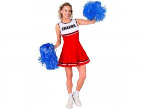 Cheerleader piros női jelmez