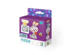 Dodo: Puzzle & Színező, 16 darabos - Nyuszi