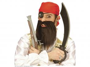 Kalóz szett fejkendő,szemfedő,szakáll férfi jelmez