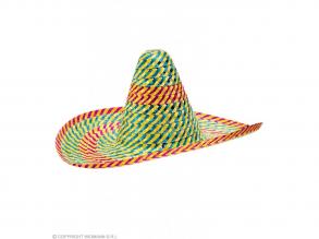 Sombero, pink/zöld színben, 50 cm