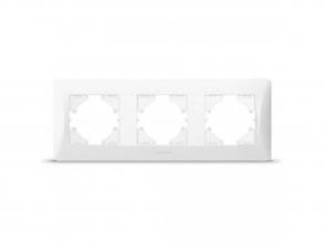3-as keret , kapcsoló , vízszintes , fehér színű , VIDEX , BINERA