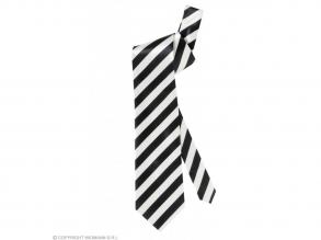 Fehér, fekete csíkos nyakkendő