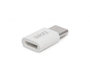 Delight 55448C USB Type-C adapter MicroUSB fehér